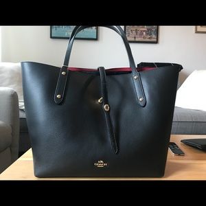 Coach Market Tote in Polished Leather